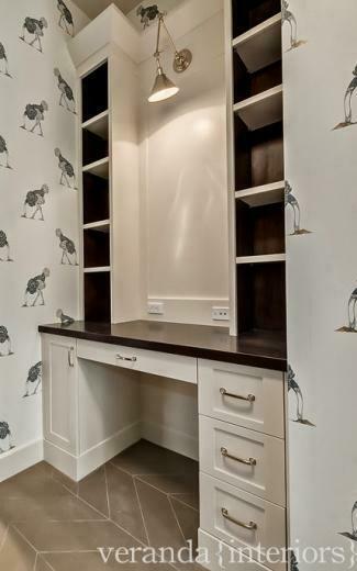 Mudroom Desk Contemporary Laundry Room Veranda Interiors