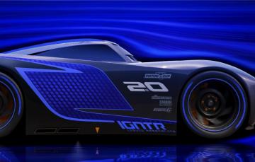 Wallpaper Car Disney Cars Blue Race Speed Animated Film