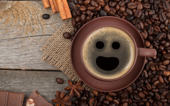 Coffee Face Smile Wallpaper HD