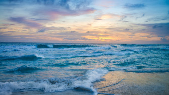 Ocean Waves At Sunset Resolution HD 4k Wallpaper