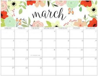 Cute March Calendar Archives Calendars For Students