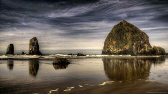 HDr Large Beach Boulders Wallpaper Picture For iPhone Blackberry