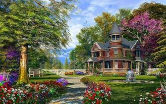 Late Summer Garden Hq Wallpaper