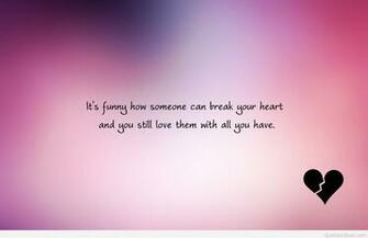Broken Heart Sad Quotes With Wallpaper Image HD