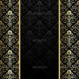 Black And Gold Background Characters Vectors
