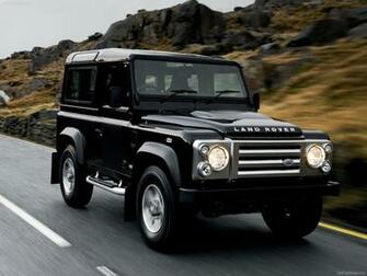 Hq Defender Black Jeep On Highway Land Rover Wallpaper