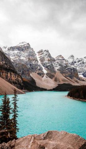 River With Snow On The Mountain Background Idea Wallpaper