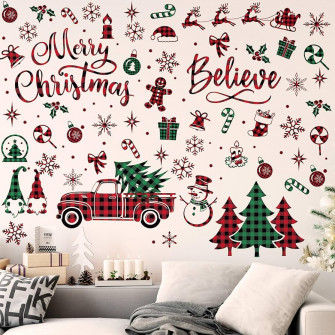 Amazon Cholemy Sheets Christmas Wall Decal Stickers