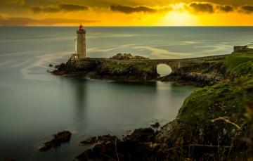 Wallpaper Road Sea Landscape Sunset Bridge Stones Rocks