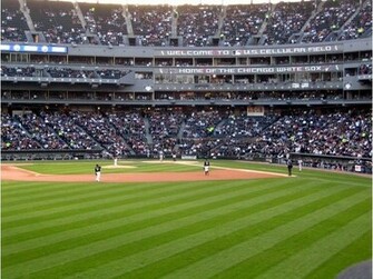 Baseball Stadium Crowd Cellular Field By Machomikemd