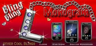 Wallpaper Bling L Monogram Live