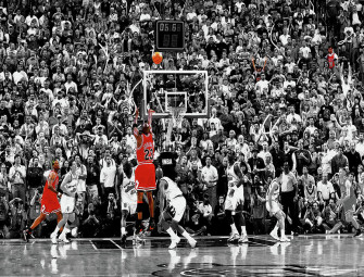 Michael Jordan The Last Shot 1b Mixed Media By Brian Reaves Pixels