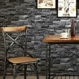 Retro Nostalgic Brick Wall Wallpaper Grey 3d Effect Stone
