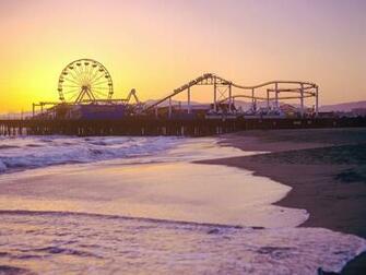Santa Monica Pier California Photography Image Wallpaper Ecard