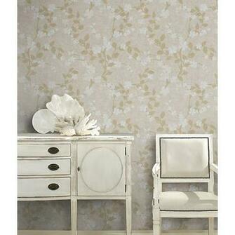 Gold Blossom Floral Cheri Kenneth James Wallpaper