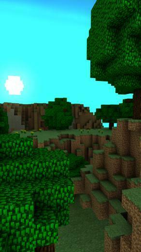 Minecraft Landscape Ss iPhone Wallpaper