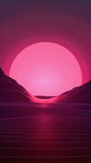 Sunset Aesthetic Vapor Wallpaper Top