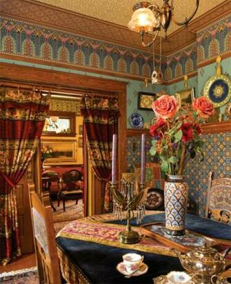 The Dining Room Is A Testament To Beauty Of Skillful Wallpaper