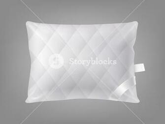 Vector 3d Realistic Stitched Comfortable Square Pillow Isolated