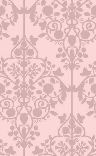 Pink Gold Damask Wallpaper