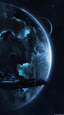 Blue Earth iPhone Wallpaper