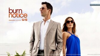 Burn Notice Gabrielle Anwar Jeffrey Donovan Photoshoot Wallpaper