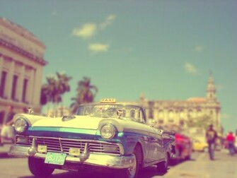 Cuba Vintage Taxi Wallpaper HD
