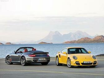 Yellow Porsche Turbo Wallpaper Front Angle Side