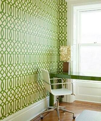 Green Imperial Trellis Wallpaper