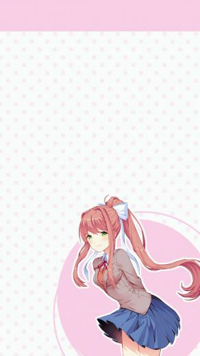 Doki Literature Club Monika Phone Wallpaper X
