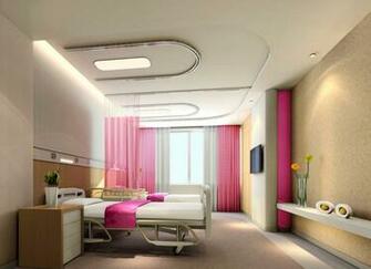 Hospital Corridor Interior Design Elevators Canteen
