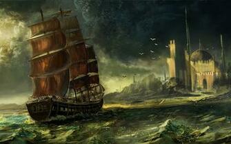 Sea Waqas Mallick Ship Sailing Art Wallpaper