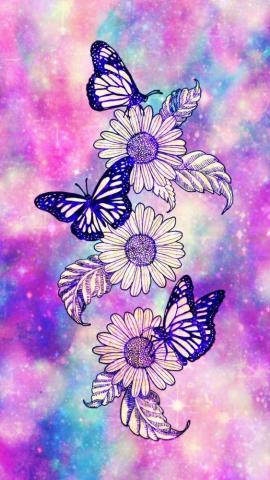 Sunflowers And Butterflies Wallpaper On