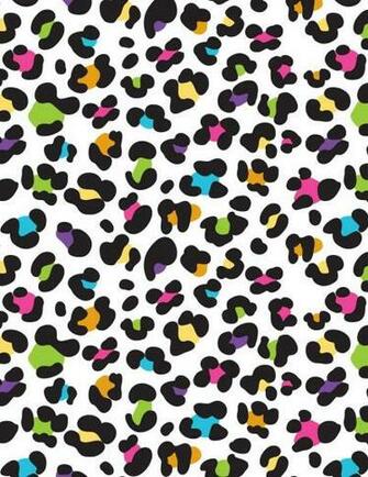 Colorful Rainbow Lisa Frank Leopard Cheetah Background Wallpaper Aqua