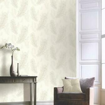 Arthouse Sirius Feather Glitter Wallpaper Pearl