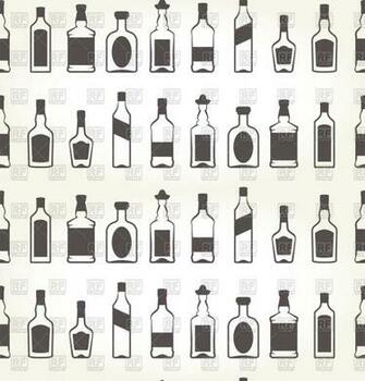 Alcohol Bottels Seamless Patten Booze Background Vector Image Of
