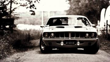 Wallpaper Sports Car Ford Plymouth Hemi Cuda Sedan
