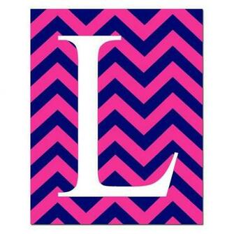 Monogram Letter A Chevron Custom