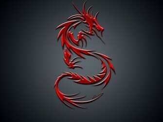 Red Tribal Dragon