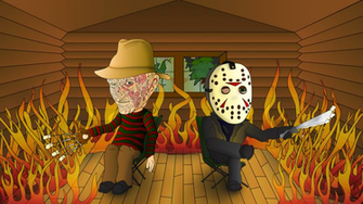 Freddy Vs Jason Cartoon By Darkhorse2489