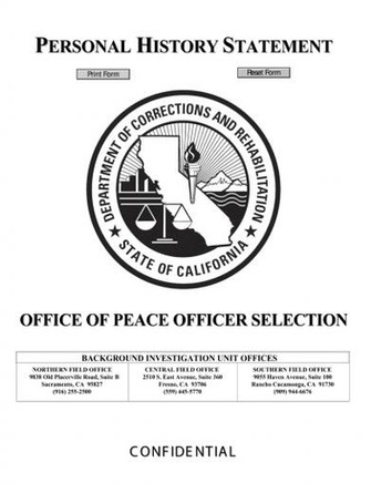 Cdcr Personal History Statement Fill Online Printable Fillable
