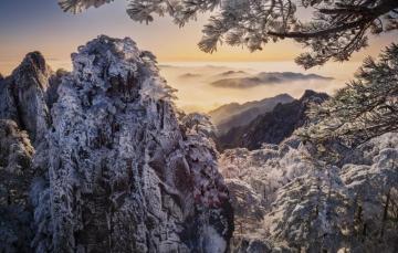 Wallpaper Winter Clouds Snow Trees Landscape Mountains
