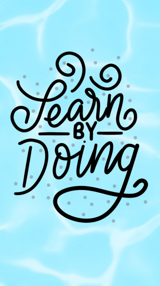 Learn By Doing Quotes Wallpaper iPhone Done