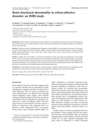 Pdf Brain Functional Abnormality In Schizo Affective Disorder An