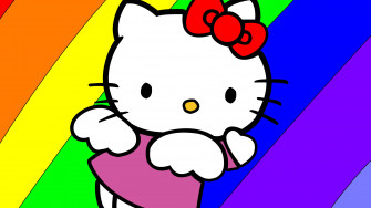 Hello Kitty White Cartoon Cat Cats Kitten Girl Girls 1hkitty