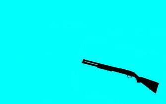 Corner Cyan Shotgun Minimalistic HD Wallpaper General