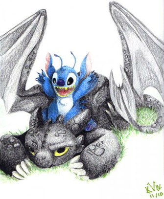 Toothless And Stitch By Katarina Von Wolfen