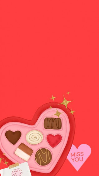 Miss You Pink And Red Wallpaper