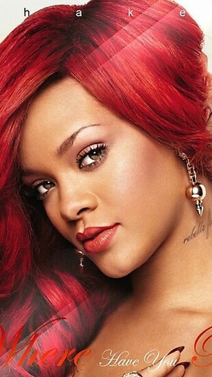 Wallpaper Per iPhone Rihanna Capelli Rossi E Orecchini