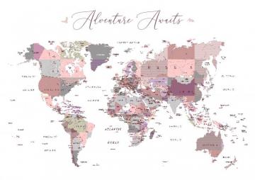 Adventure Awaits Map Wallpaper Happywall